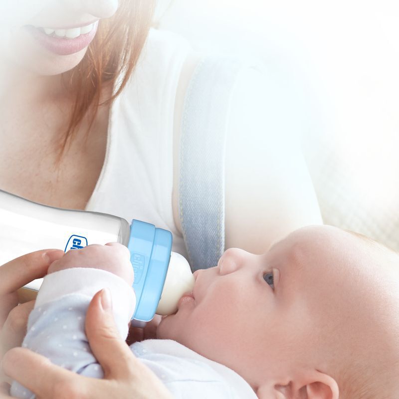 Slow teat bottle feeding top